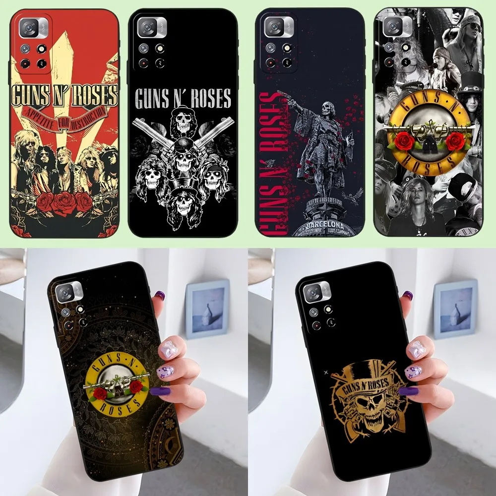 Guns N Roses Phone Case for Xiaomi Redmi Note 14 13 12 11 9 Ultra 10 Lite POCO F4 F5 X5 Pro Plus Cover