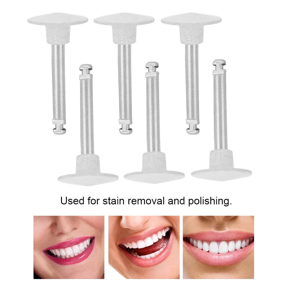 6Pcs Denture Grinding Head For Teeth Whitening Machine Braces For Teeth Dentistry Accessory Tooth Polishing Head Set Dental Tool