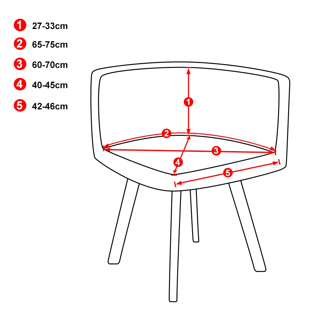 Funda de silla triangular de 4 piezas, todo incluido, con respaldo, lavable, para Hotel, negocios, evento, fiesta en casa