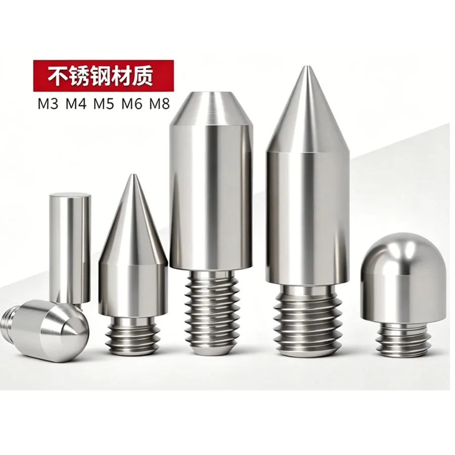 

Cone head/round head/flat head external tooth pin stainless steel external thread round head positioning column M3/M4/M5