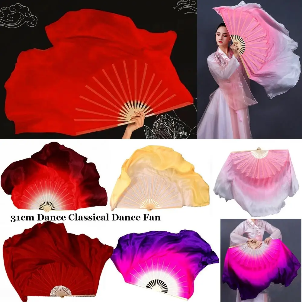 Colorful 31cm Bamboo Oriental Dance Fans - usage example