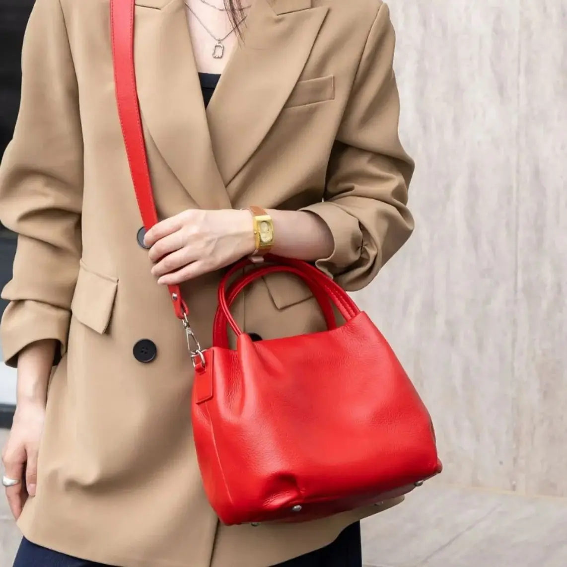 Thumbnail 3 - #30 New Soft Leather Bucket Bags Arrivals