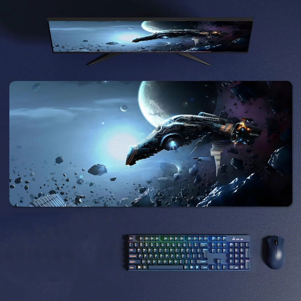 Imagem -04 - E-eve-online Mousepad Grande Gaming Mouse Pad Lockedge Teclado de Computador Table Desk Mat