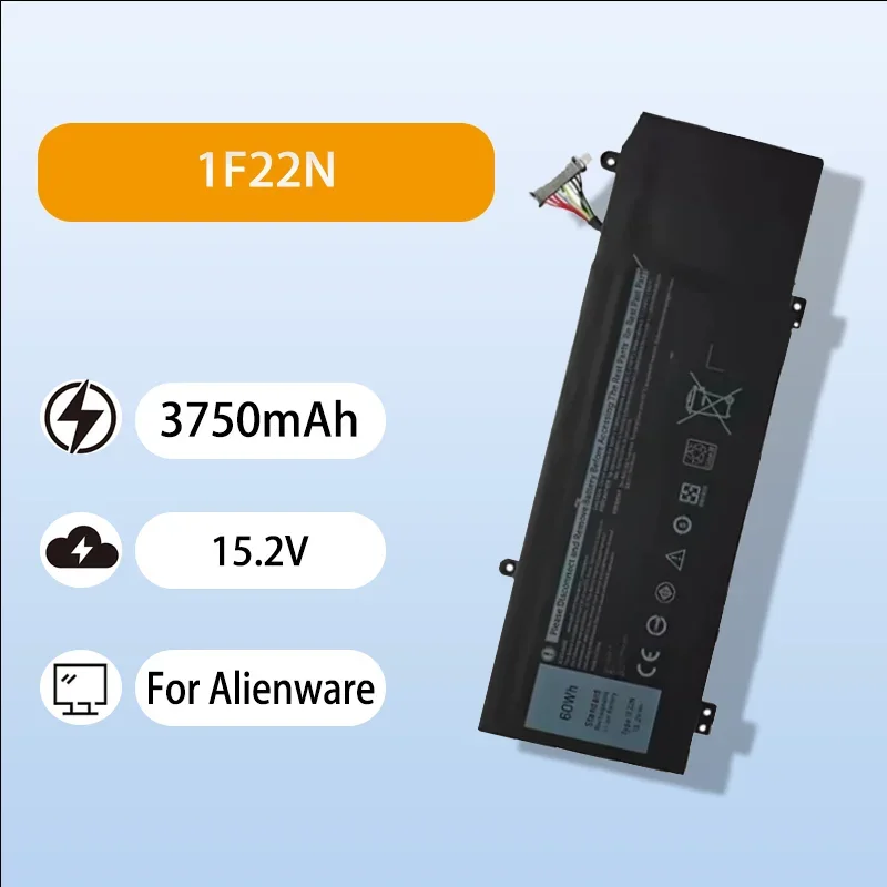 1F22N Laptop Battery Replacement For Alienware M15 M17 R1 P79F XRGXX Series 15.2V 3750mAh High Quality Notebook Battery