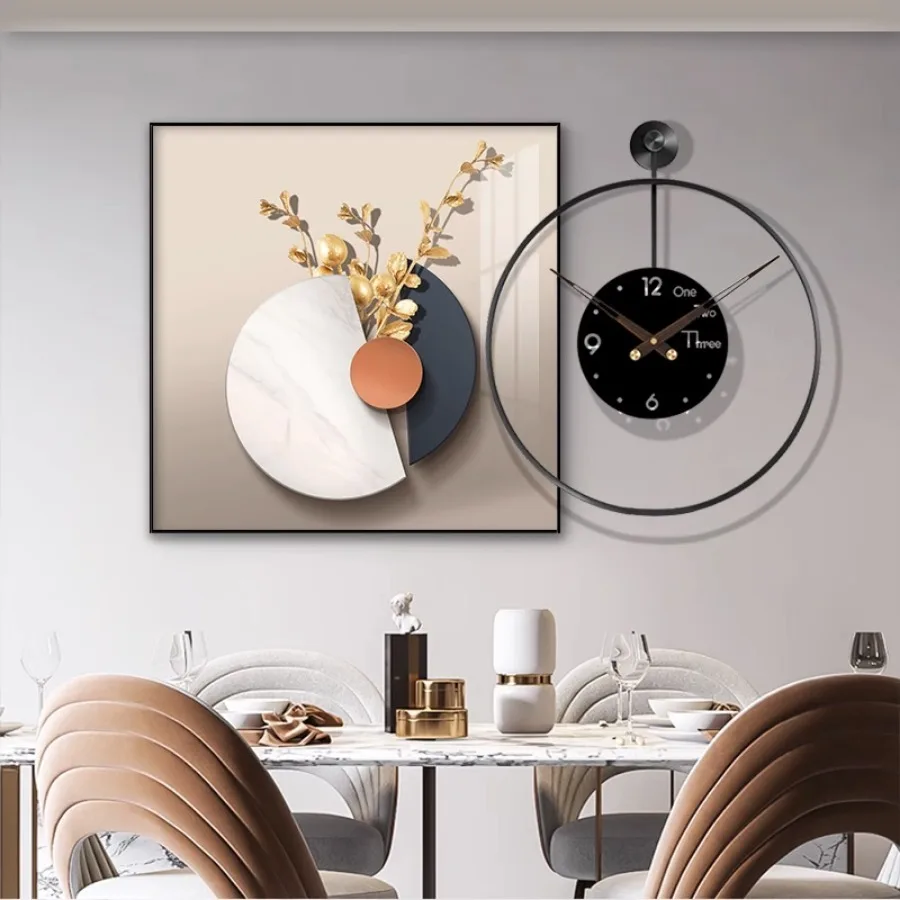 Hand Wall Clock Decoration Home Gift Wood Round Living Room Wall Clock Pieces Colorful Modern Bedroom Office Zegar Wall Decor