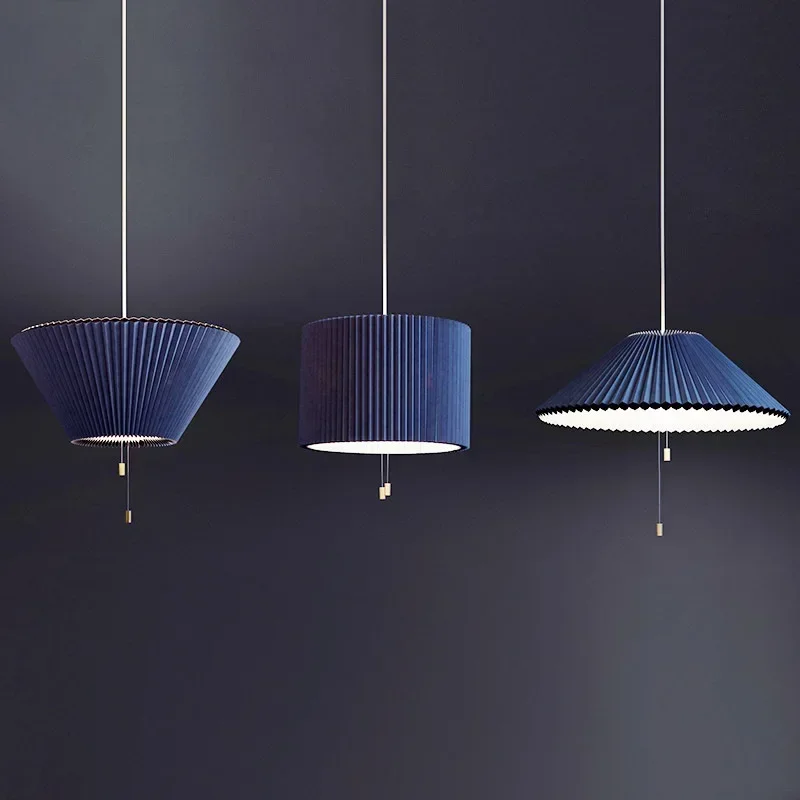 Lampadari di Design a ombrello in tessuto deformato pieghettato lampadari moderni a LED per la decorazione della casa per la camera da letto soggiorno sala da pranzo apparecchi di illuminazione