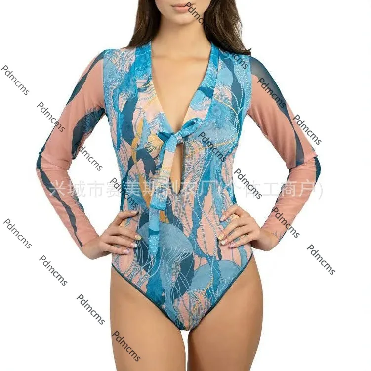 

2025 new Russian women's mesh sunscreen Купальник