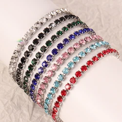 316L Stainless Steel Shiny Tennis Chain Bracelet Women HipHop Bracelets Men's Luxury White Color Crystal Zircon Bracelet Jewelry