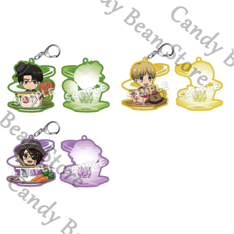 本物のアニメ進撃の巨人リヴァイアッカーマンハンゼゾーイアルミンアルルートコスプレアクリルキーホルダー漫画キーリング衣装ペンダントクリスマス