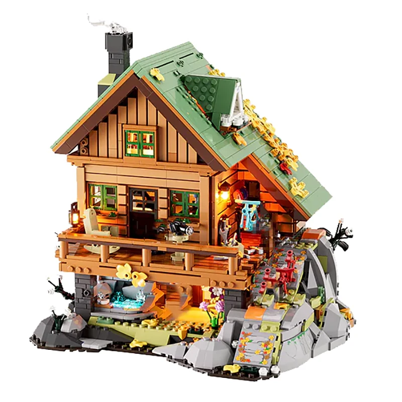 Conjuntos de edificios de casa de cabina de montaña, arquitectura de tienda de apartamentos urbanos, Kit de modelo de bloques de construcción modulares, regalo para niños, 2255 Uds.