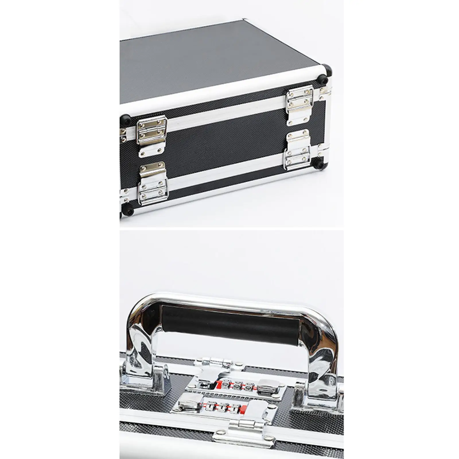 アルミ合金ケースボックスセーフパスワードロックボックスロック可能なポータブルポータブルハンドルツールケースビジネスケース旅行rvホーム用