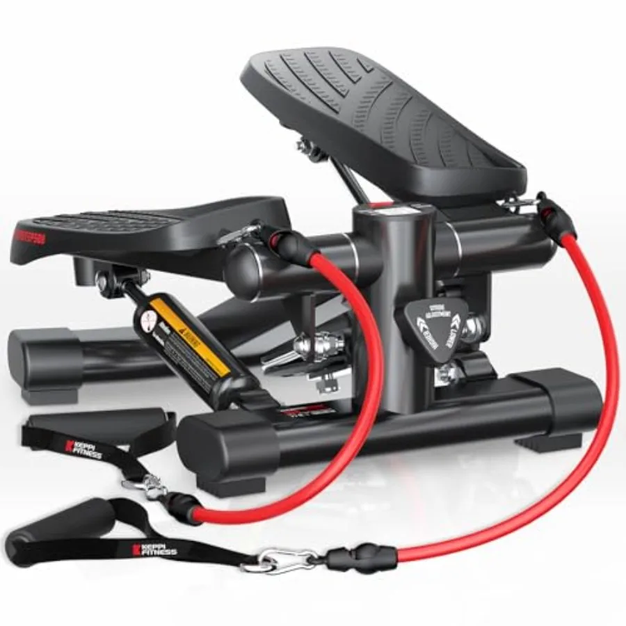 

KeppiFitness Steppers for Exercise at Home Stair Stepper with Resistance Bands for Home Cardio Exercise - FITSTEP Series