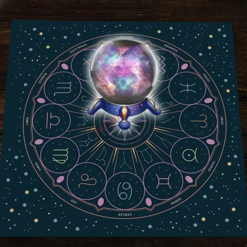 

Divinations Cards Table Cloth Tapestries 12 Constellations Tarots Card Tablecloth 448C