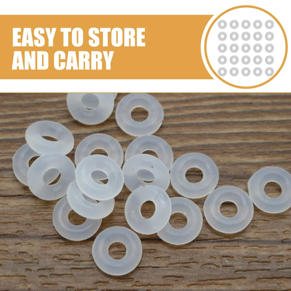 

100 Pcs Anti Slip Rubber Rings Bracelet Parts Necklace Making Supplies Diy Accessories Jewelry Tools Anti Skid Stopper Beads