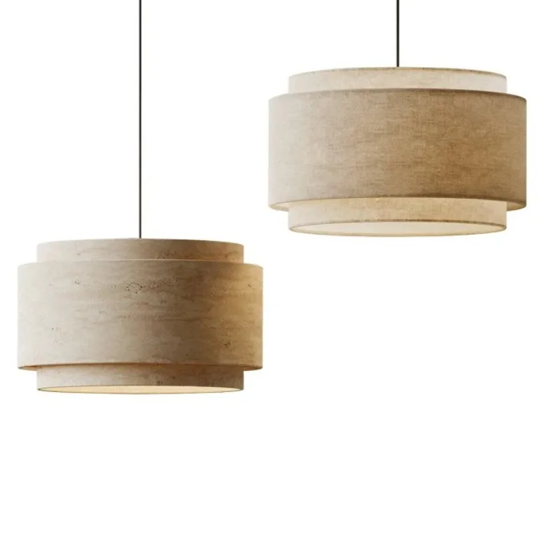Round Fabric pendant lights Nordic cloth Chandelier For bedroom living room Restaurant Dining Private Shop home decor luminaria