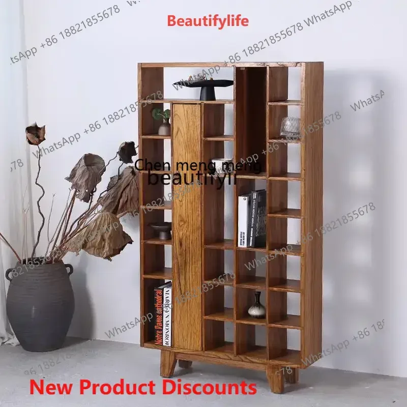 

ss8350 Solid wood bogu frame old wood storage display cabinet tea room shelf furniture teacup