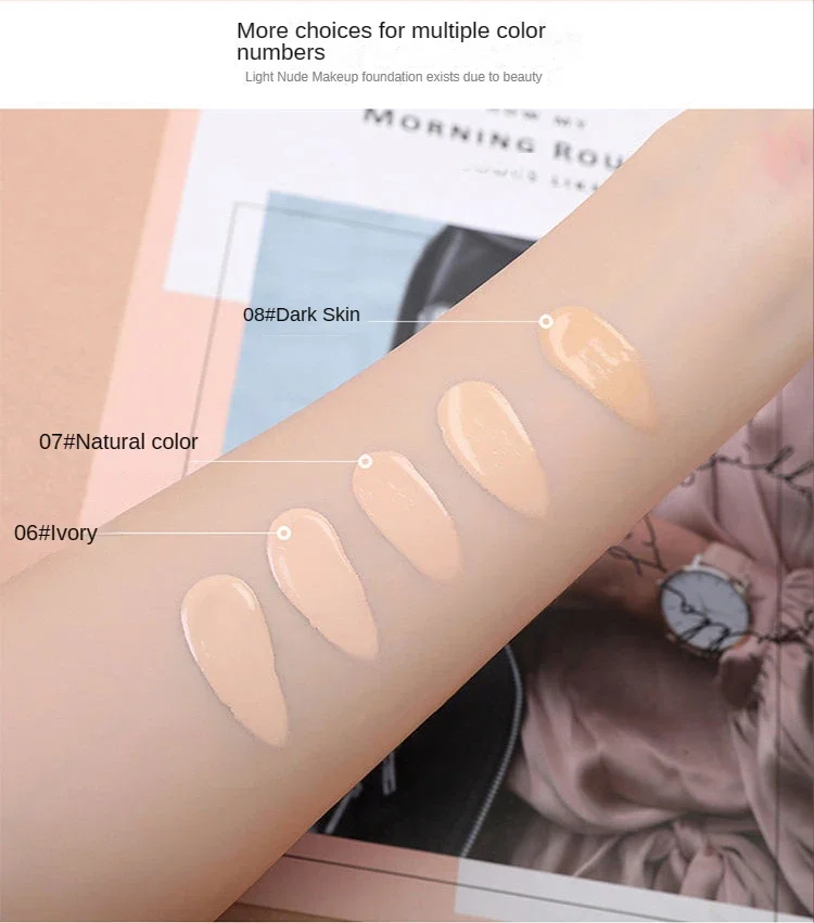 Durable Waterproof Matte Foundation Matte Oil Control Concealer Foundation Cream Moisturizing Waterproof Foundation Matte Finish