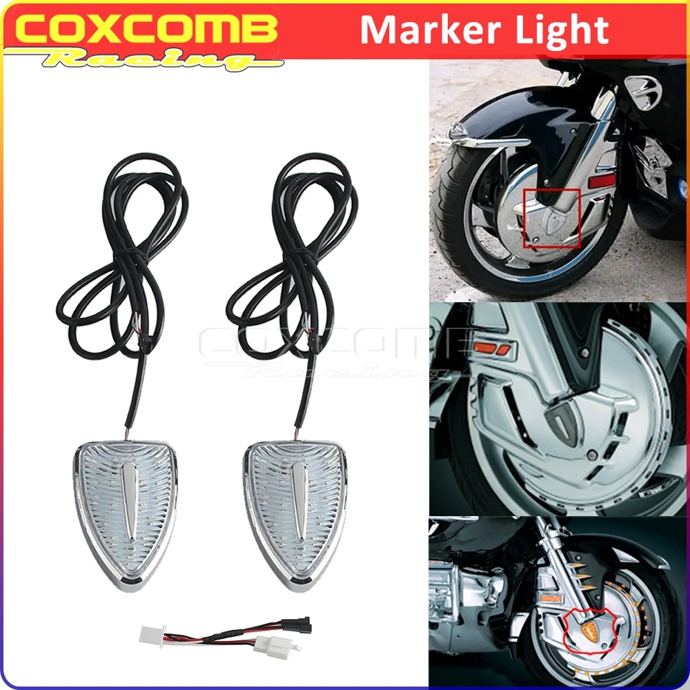

Side Turn Signal Light For Honda Gold Wing GL1800 Airbag GL1800B F6B Deluxe Motorcycle Aero Head Marker Indicator Plug And Play