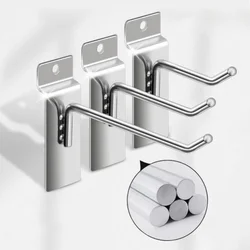 1-40PCS 5/10/15CM Slat Wall Hooks Metal Display Hooks Heavy Duty Grid Wall Display Hooks Supermarket Shelf Slot Board Hooks