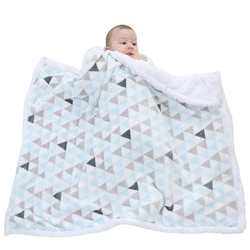 Baby Blankets New Thick Double Layer Soft Fleece Infant Swaddle Envelope Wrap For Newborn Baby Boys Girls Bedding Blanket Quilt