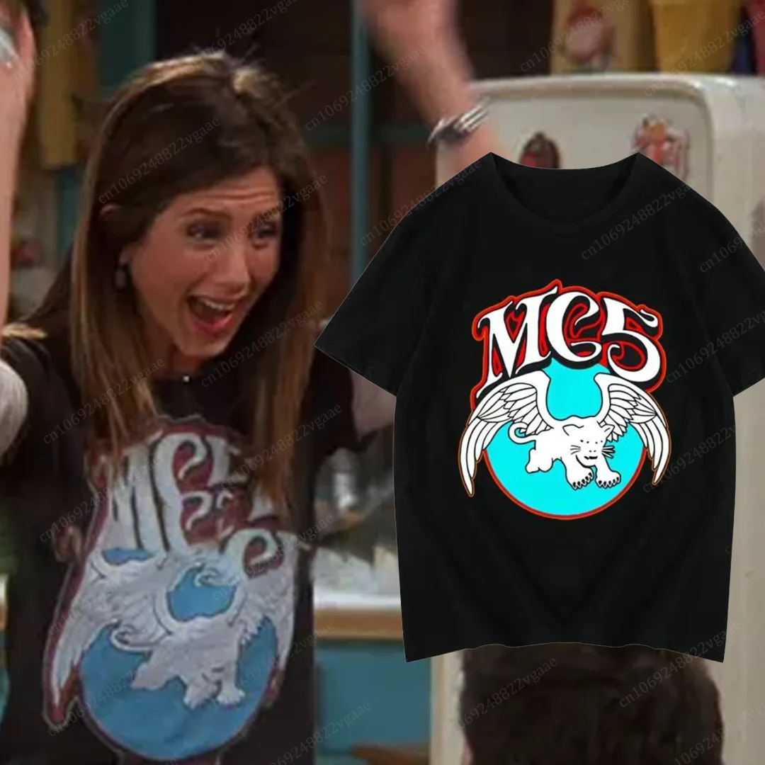 Friends TV Show Mc5 Rock Band Classic Movies Rachel Funny T Shirt Cotton Short Sleeve Vintage Tshirts Clothes Tops Free Shipping