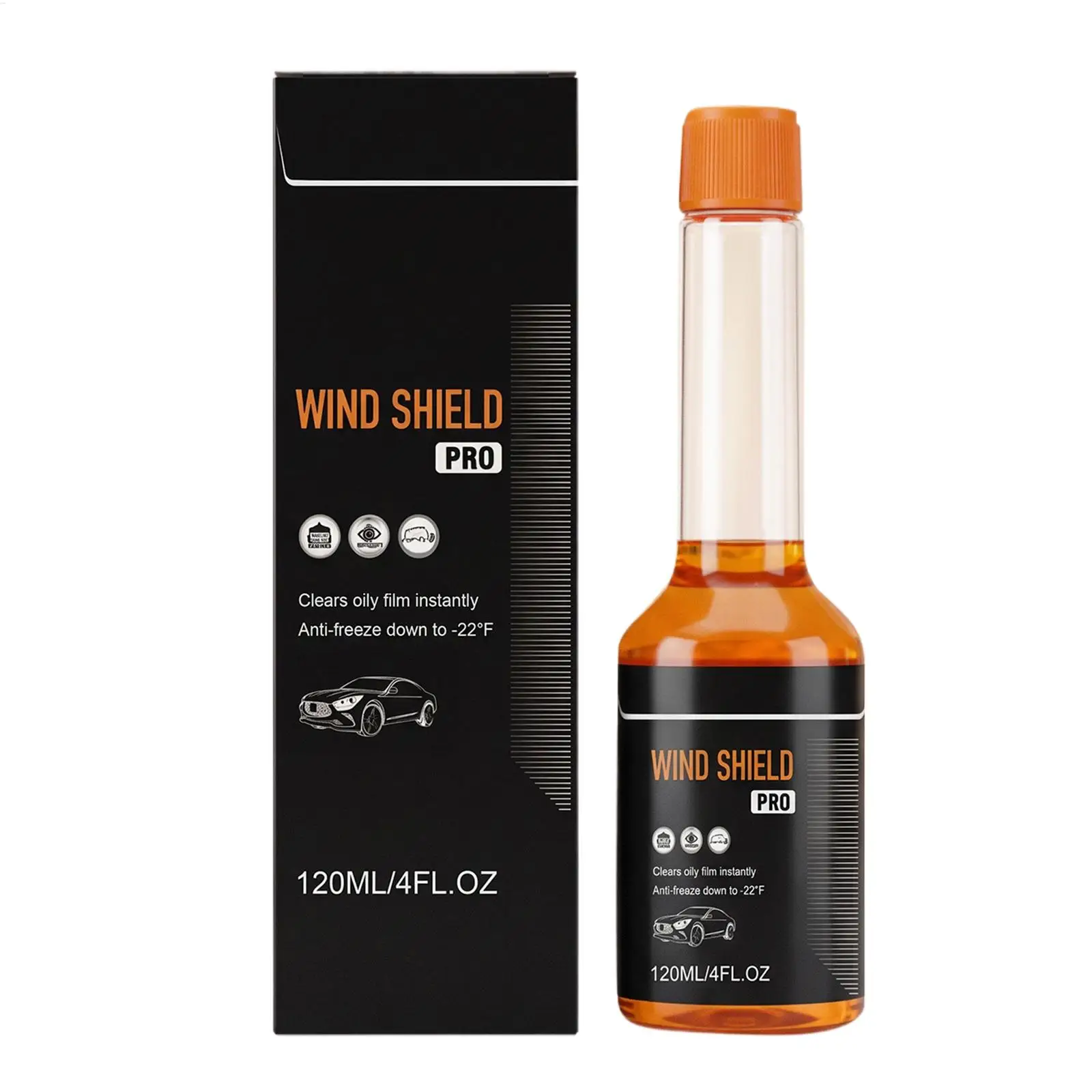 Oil Film Remover for Windshield 120ml Auto Window Anti-Freeze Cleaning Agent Car Glass Cleaner Solution for Driver Traveler