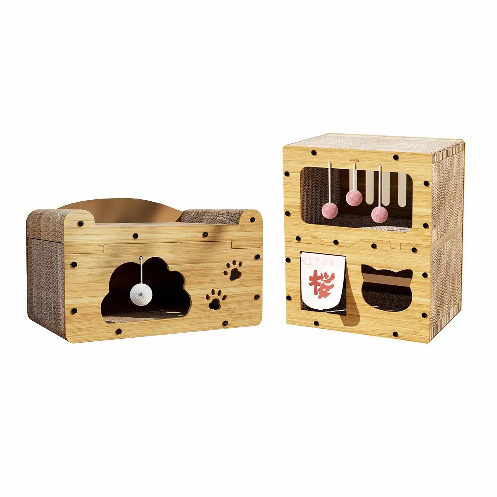 Cardboard Cat House Scratcher Bed Toys Thickened Material Cat Furniture