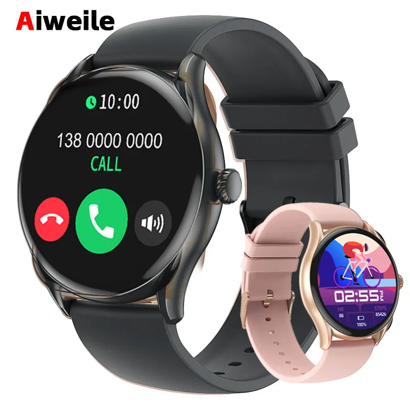 Smartwatch Horloge voor Vrouwen Elegante 2024 Koreaanse Ondersteuning Slimme Horloges Waterdicht Aiweile AW19 voor Huawei Xiaomi Fitness Bracele