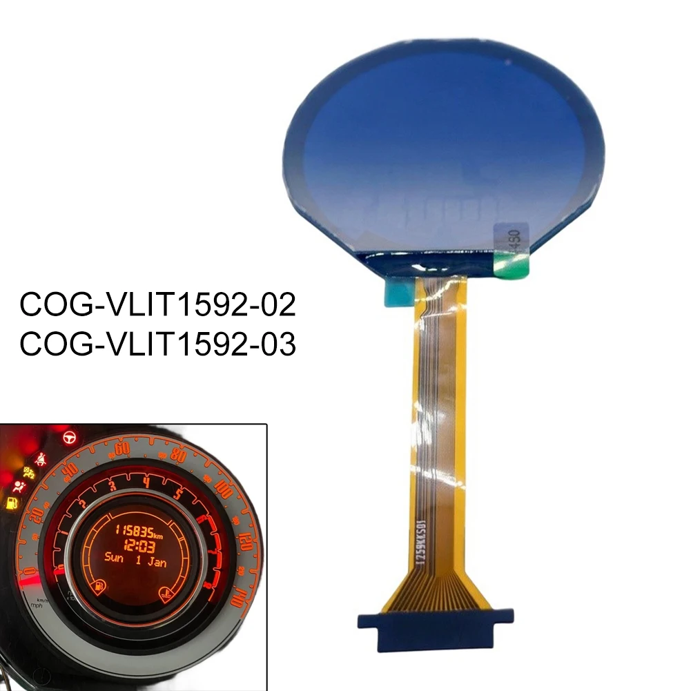 /LCD /Screen Display COG-VLIT1592-02 COG-VLIT1592-03 For Fiat 500 Instrument Cluster Glass LCD Monitor Replacement Car Dashboard