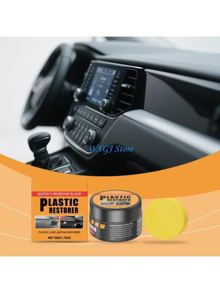 37JE Car Interior Restorer Paste Deep Cleans And Revives Leather Plastic Surfaces