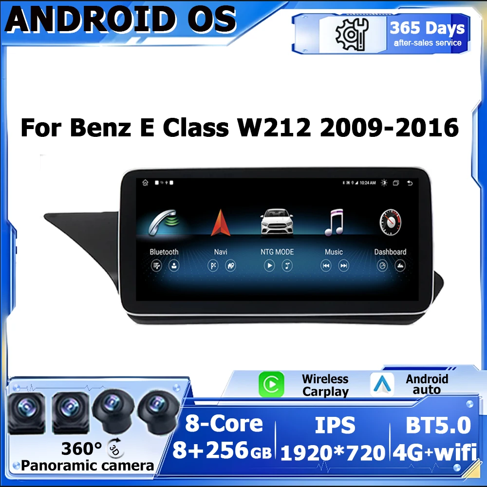 8 Core For Benz E Class W212 2009-2016 WIFI 4G SIM BT Android System Car GPS Navi Screen Carplay IPS Screen Multimedia Player