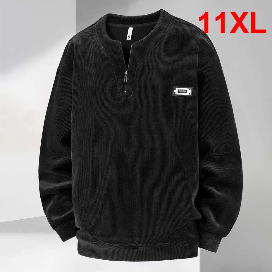 

Осенне-зимний флисовый свитшот для мужчин 11XL, толстовки больших размеров, модный повседневный пуловер для мужчин, большой размер 11XL 10XL