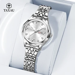 TAXAU Classic Fashion Women Wrist Watches Luxury Stainless Steel Waterproof Quartz Watch for Women Elegant Casual Ladies Watch