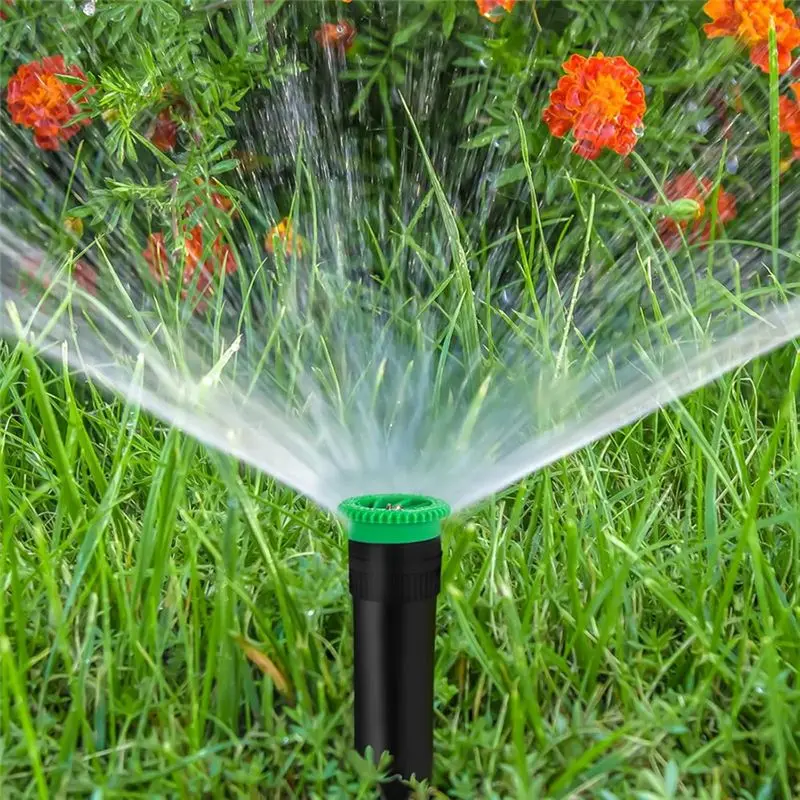 AT21-10 Pieces Adjustable Variable Arc Nozzle, 0°-360° Full Circle Pattern Sprinkler Heads Replacement Spray Head Green