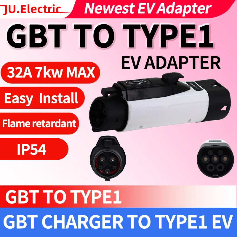 

GBT to Type1 EV Adapter Electric Vehicle Charger Connecter for 16A/32A GBT Charger to Type1 Electric Car Adapter