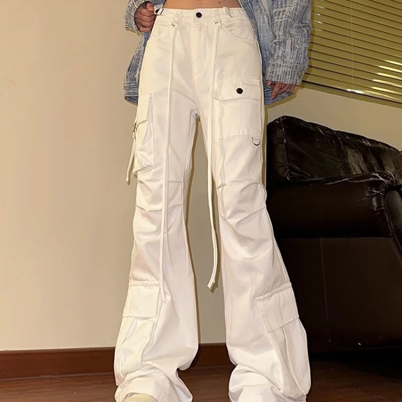 

Women's Flared Pants2025Spring and Autumn New American Retro Flared Cargo Pants