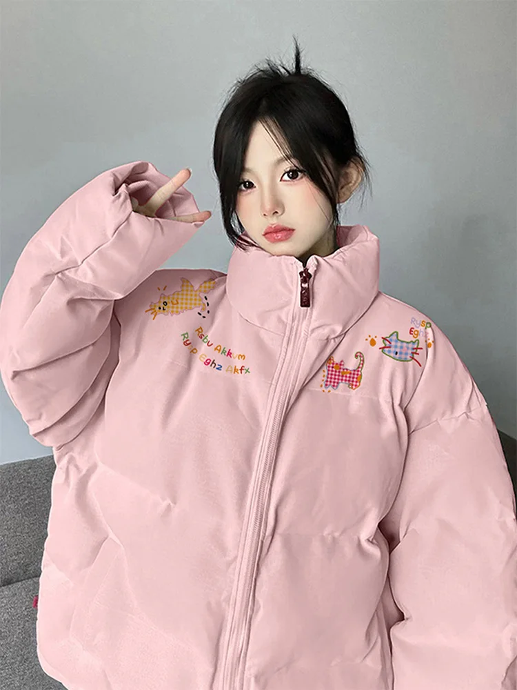 

Женская розовая парка с вырезом-лопаткой, вязаными рукавами, в стиле кимоно, с плиссировкой, с калейдоскопическим узором, длиной до колен, в стиле «кнурл»