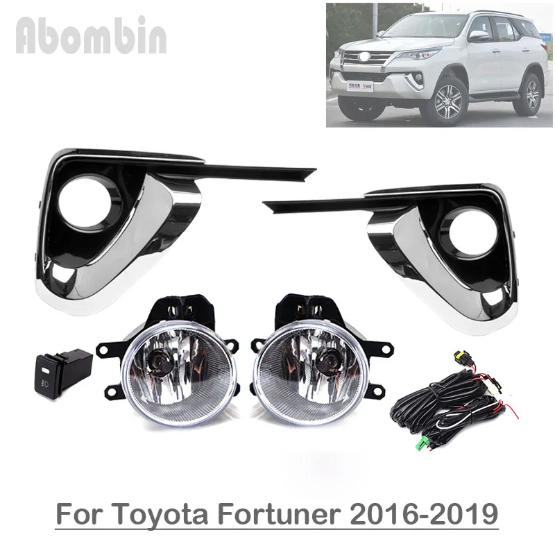 

Front Bumper Fog Lamp Daytime Running Fog Light With Wiring Harness For Toyota Fortuner/Hilux SW4 2016 2017 2018 2019