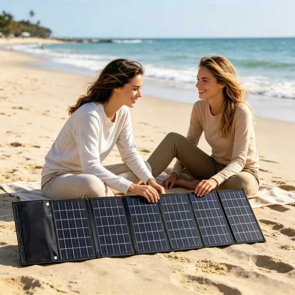 Outdoor Trip Emergency Power 50W 90W Foldable Solar Charger Portable ETFE Waterproof Solar Panel Dual USB DC Output Camping