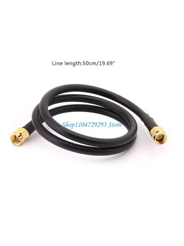SMA Male To SMA Male RG58 Pigtail Cable 50cm Low-loss Antenna Cables