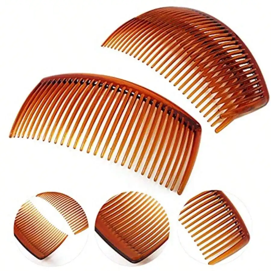 

12PCS Plastic French Side Hair Combs Flexible Durable Twist Comb For Women 29 Teeth 3 Colors