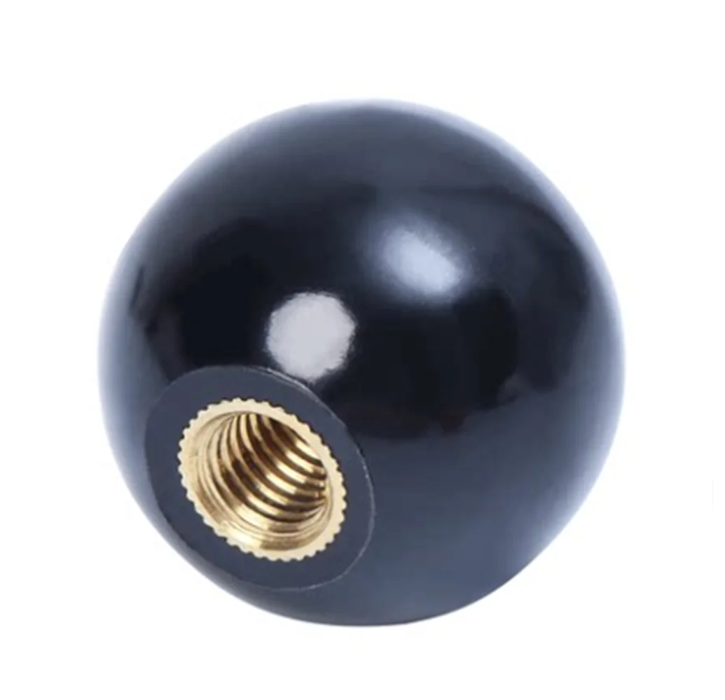 10 Pcs Black M4/M5/M6/M8/M10/M12/M14/M16 Thread 16/20/25/32/35/40/50mm Plastic Ball Shape Joystick Machine Control Handle Knob