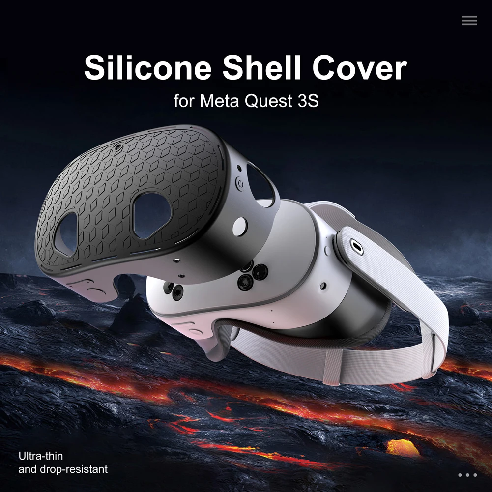 غطاء حماية من السيليكون VR مضاد للخدش لسماعات الواقع الافتراضي غطاء حماية غطاء حماية لسماعات ميتا كويست 3S VR