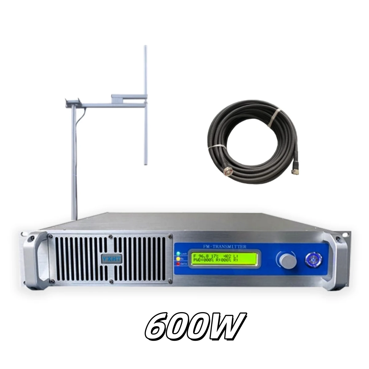 

YXHT-1, 600W FM Transmitter + 1-Bay Antenna + 30 Meters Cable ,Total 3 Broadcast Equipments For Radio Station