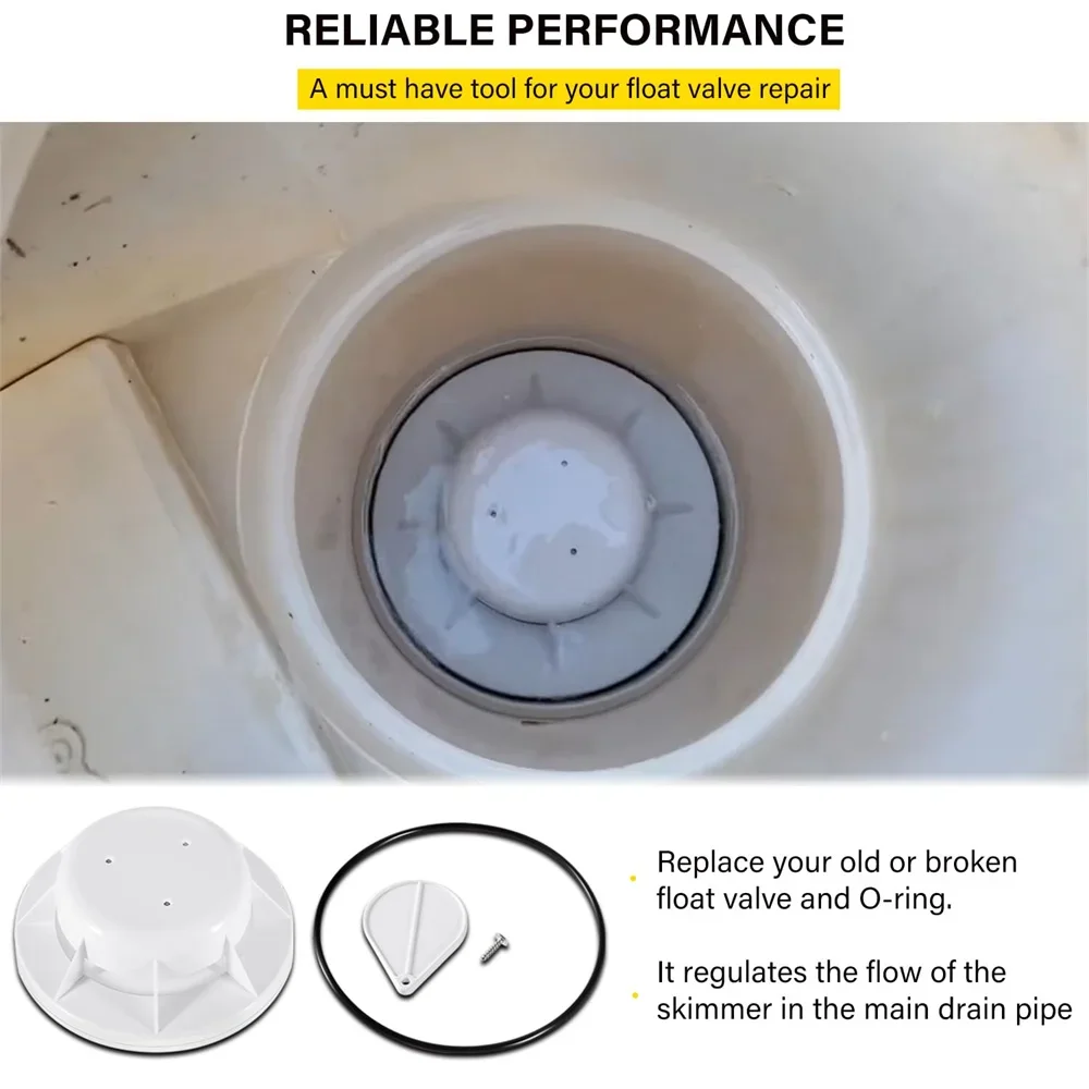 Replace Part for 08650-0079 Skimmer Sta-Rite Float Valve Assembly w/O-Ring for Sta-Rite Swimquip U-3 Pool and Spa Skimmers