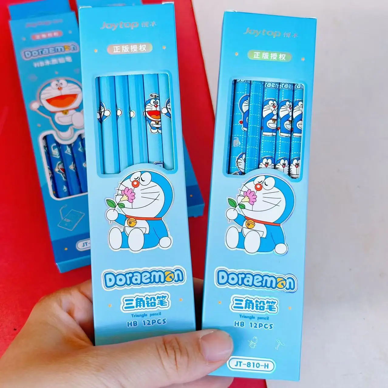 12/48pcs 새로운 도라에몽 펜 만화 연필 세트 문구류 12pcs 2b 학습 용품 선물 1 상자