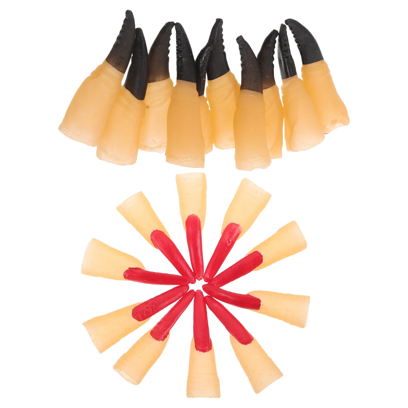 

40Pcs Realistic Severed Fingers Prop Halloween Ambiance Decoration Scary Nail Art for Party Haunted House Setup Trick