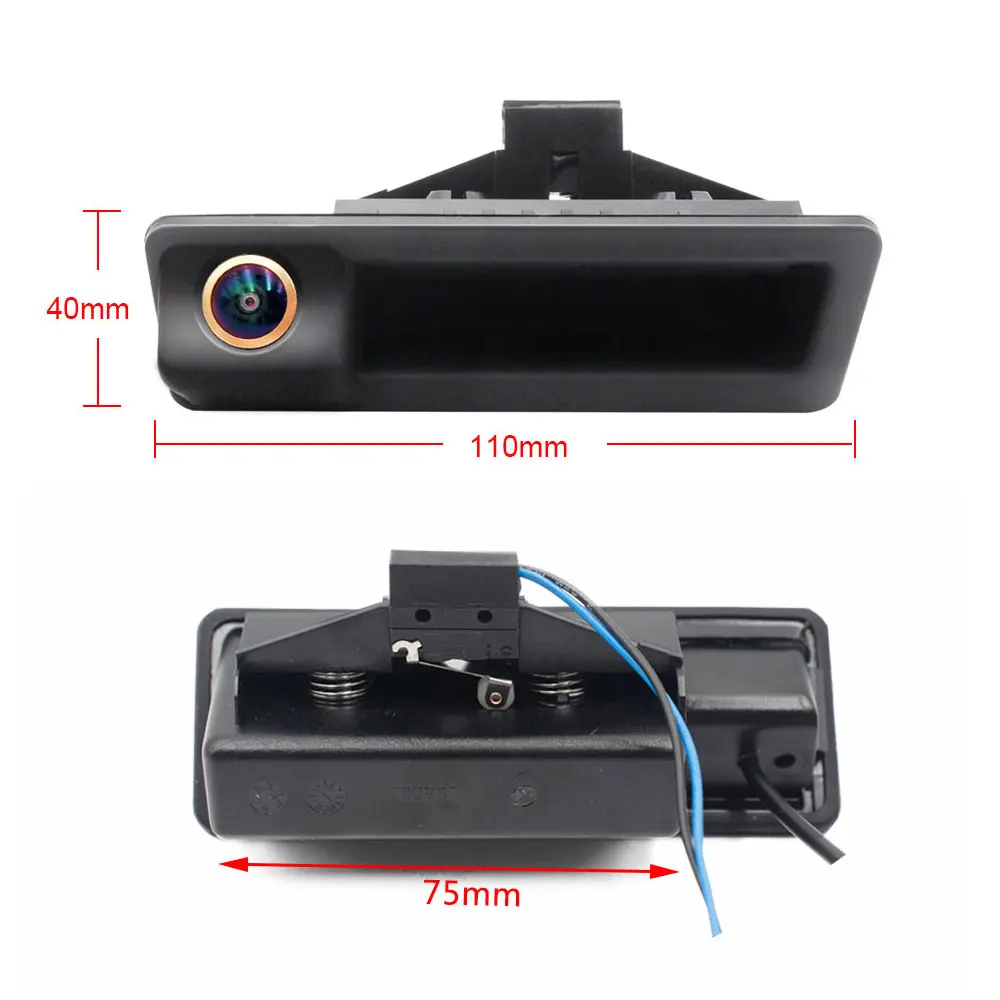 AHD 1080P Golden Fisheye Lens HD Car Reverse Backup Trunk Handle Vehicle Camera For BMW 3 Series 5 Series X5 X6 E60 E70 E82 E90