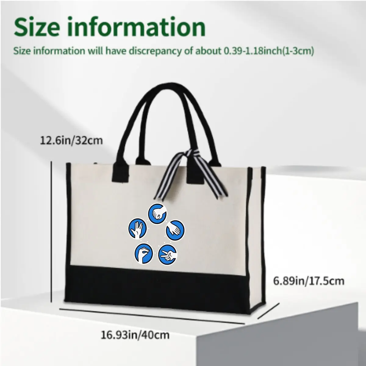 GRANDE PRETO PAPEL & ROCK BANG THEORY Design Patchwork Bolsa de lona para presentes de férias de inverno