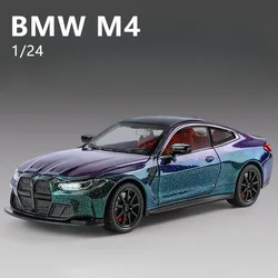 1:24 BMW M4 IM Alloy Miniature Car Diecast Metal Scale Car Model Sound&Light Simulation Collection Children Toy Vehicle Gift
